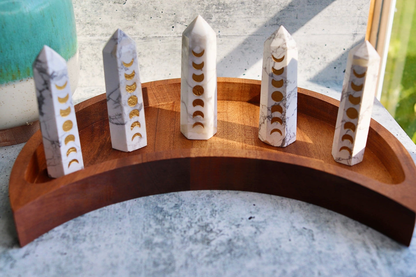 Moon Phase Howlite Tower