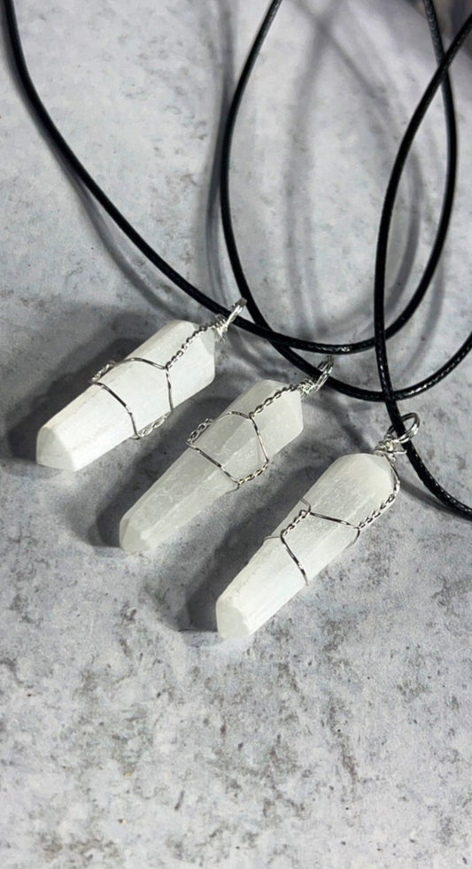 Selenite Crystal Necklace