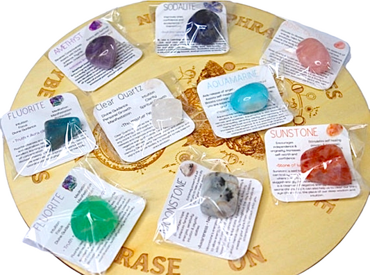 Tumbled Crystals w/ information card